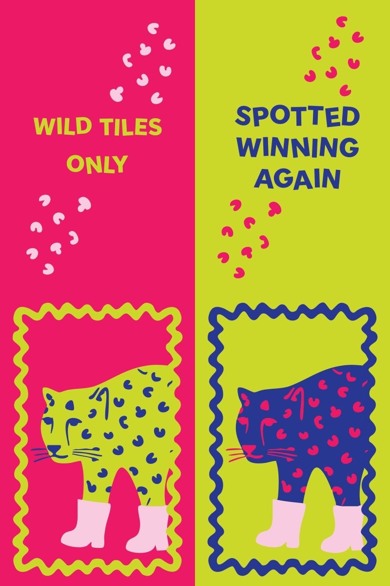 Cheetah Mahjong Shufflers Set of 2 - Pages & Parcels