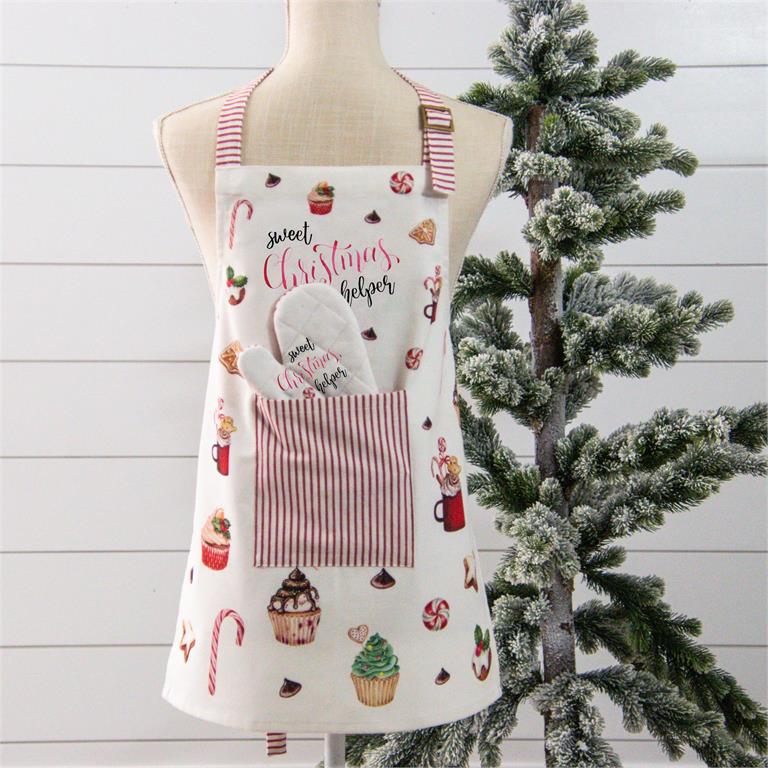 Child's Apron And Mitt Set - Sweet Christmas - Pages & Parcels