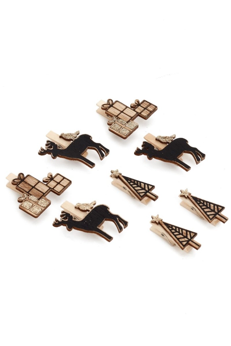 Christmas Clips Set of 8 - Pages & Parcels