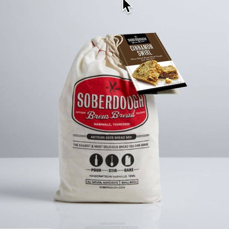 Package of Soberdough Cinnamon Swirl beer bread mix
