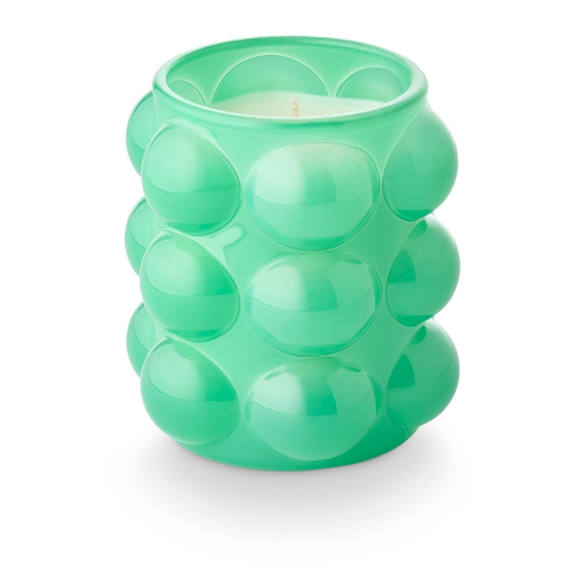 Citrus Crush scented candle in a bubble-textured glass vessel