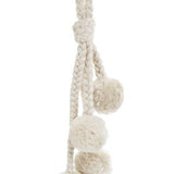 Cluster Braided Pompom Poly Ivory - Pages & Parcels