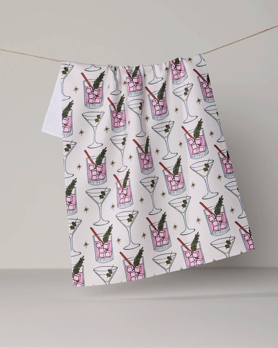 Cocktail Countdown Tea Towel - Holiday 2026 - Pages & Parcels