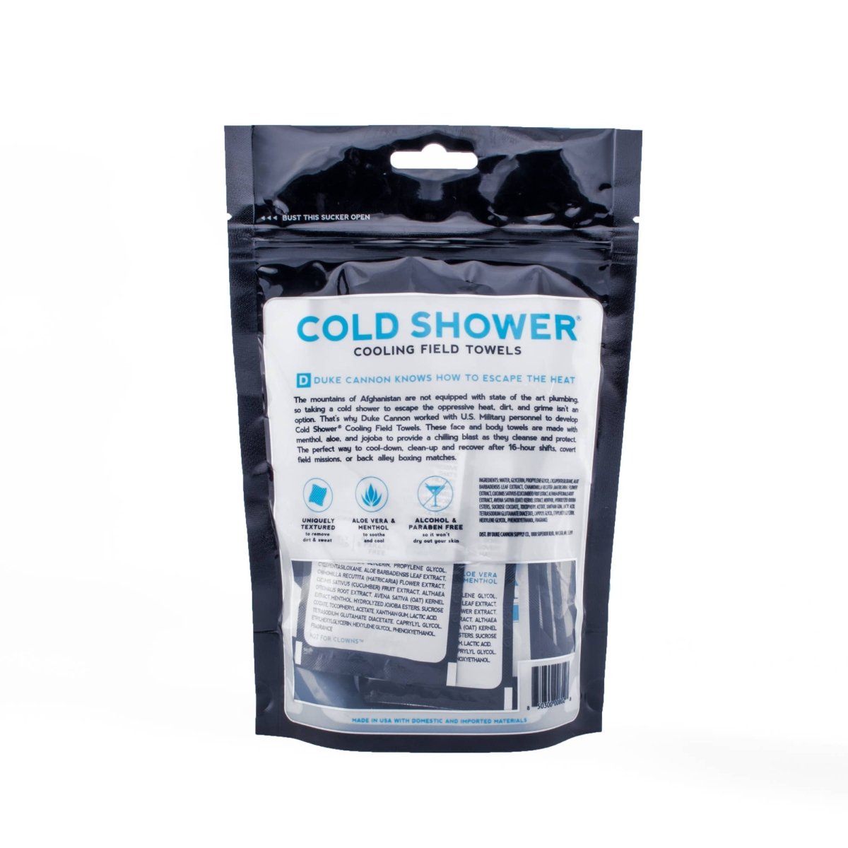 Cold Shower Cooling Field Towels - 15 Pack | Duke Cannon - Pages & Parcels