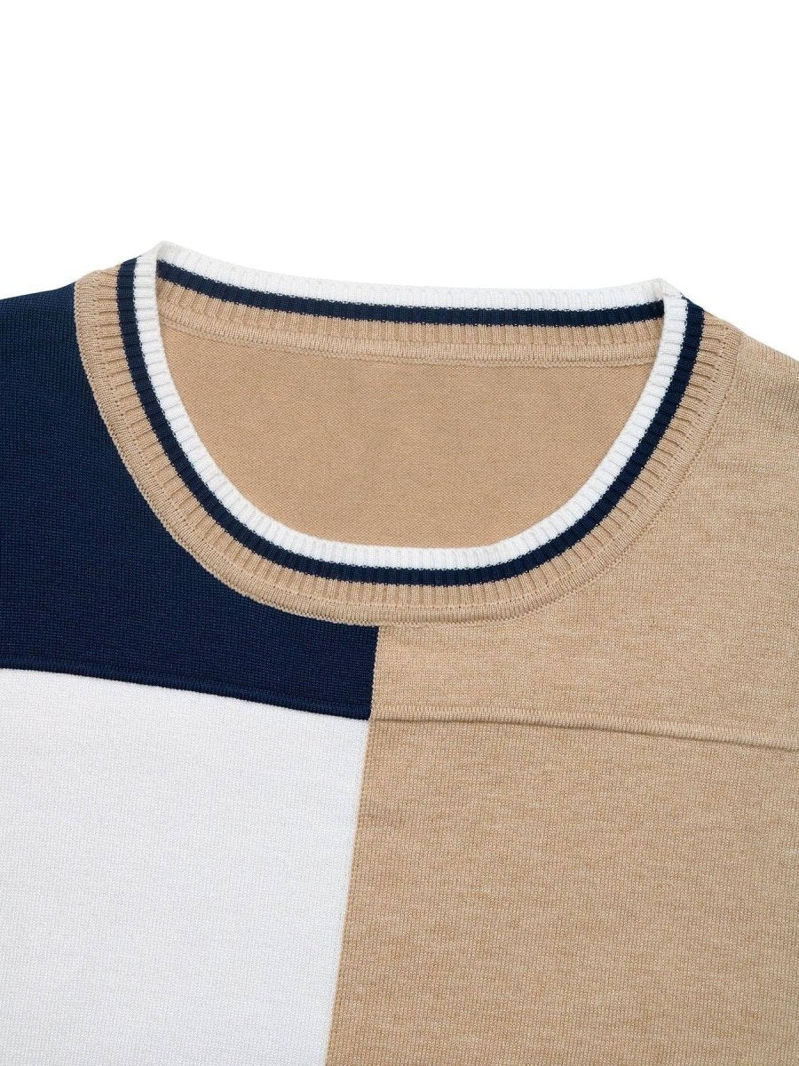 Color Block Crewneck Pullover - Pages & Parcels