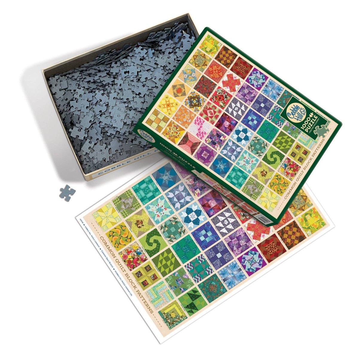 Common Quilt Blocks 1000-Piece Cobble Hill Puzzle - Pages & Parcels