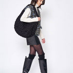 Cora Large Quilted Puffer Tote Bag: Olive - Pages & Parcels