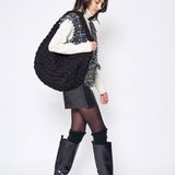 Cora Large Quilted Puffer Tote Bag: Olive - Pages & Parcels