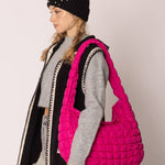 Cora Large Quilted Puffer Tote Bag: Olive - Pages & Parcels