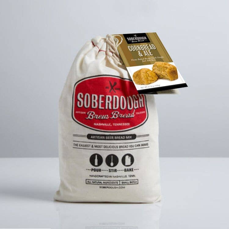 Package of Soberdough Cornbread and Ale beer bread mix