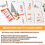 Counting Pegs Math Toy Set & Ten Frame Addition Flashcards - Pages & Parcels