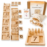 Counting Pegs Math Toy Set & Ten Frame Addition Flashcards - Pages & Parcels