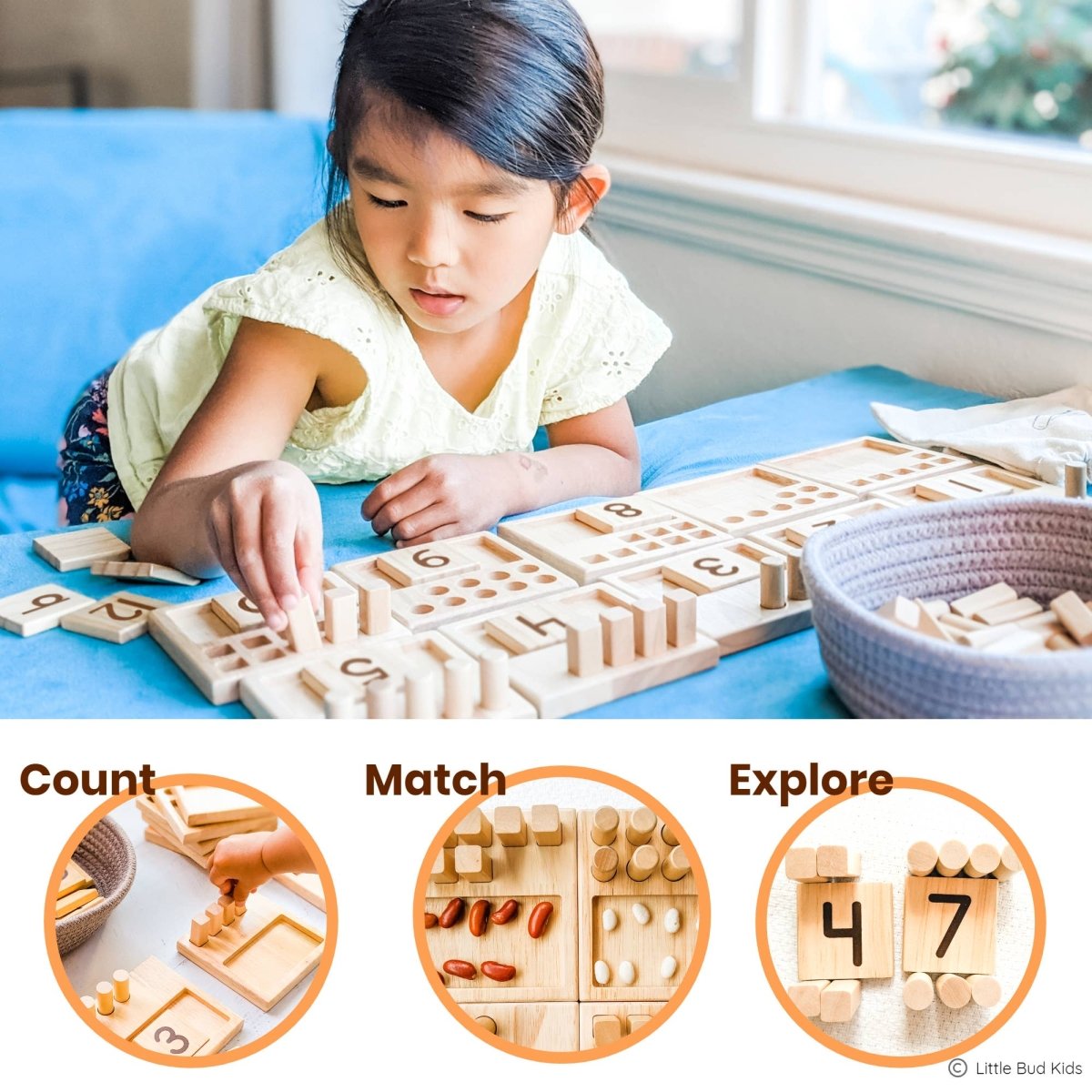 Counting Pegs Math Toy Set & Ten Frame Addition Flashcards - Pages & Parcels