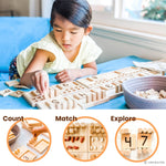 Counting Pegs Math Toy Set & Ten Frame Addition Flashcards - Pages & Parcels