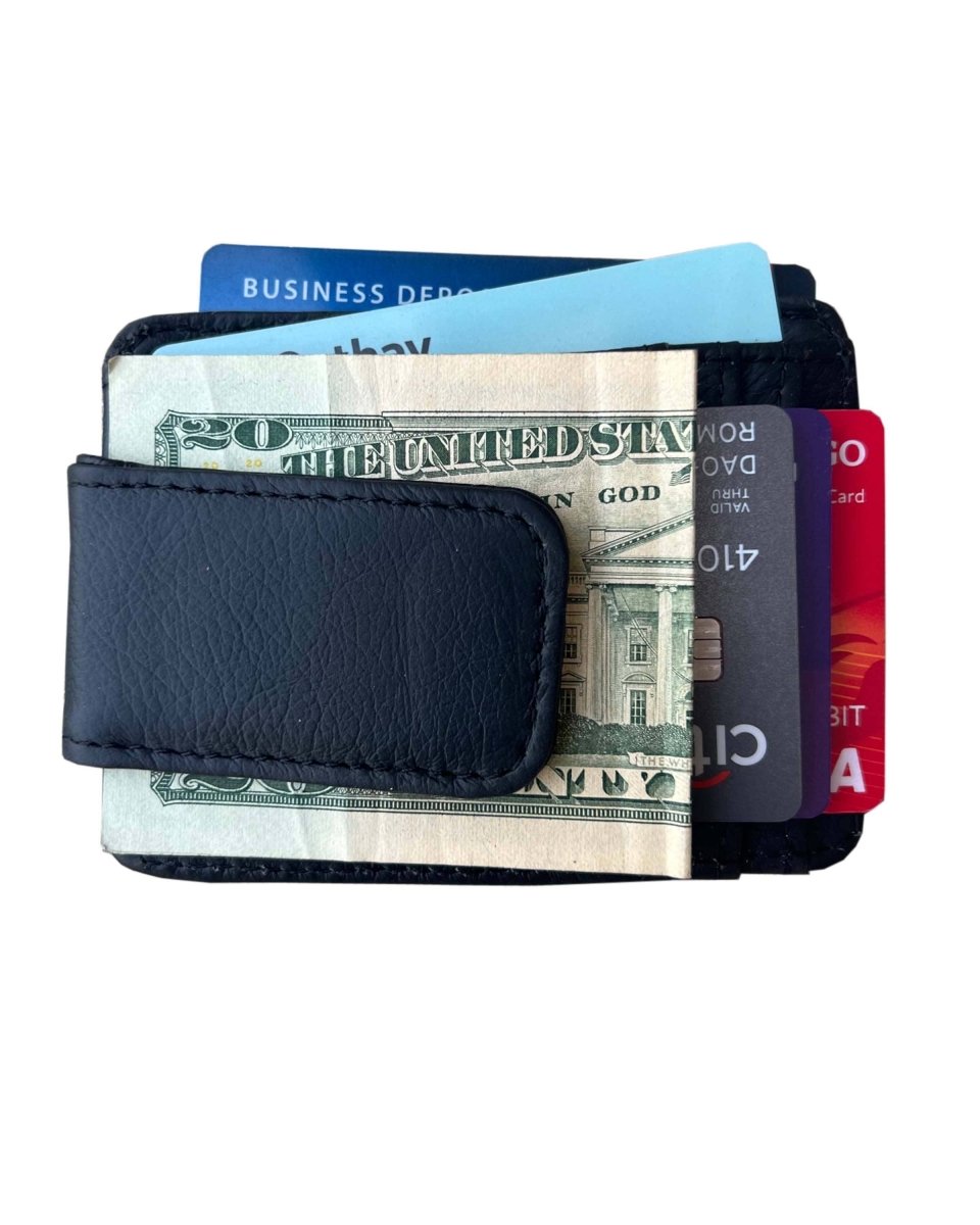 Cowhide leather magnetic money clip - Pages & Parcels