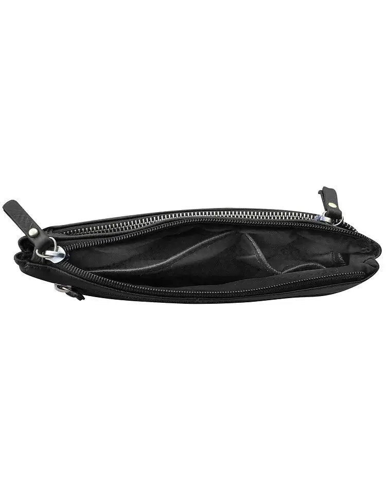 Cowhide Leather Waist Pack – Stylish, Spacious, and Ready for Adventure! (Black) - Pages & Parcels