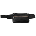 Cowhide Leather Waist Pack – Stylish, Spacious, and Ready for Adventure! (Black) - Pages & Parcels