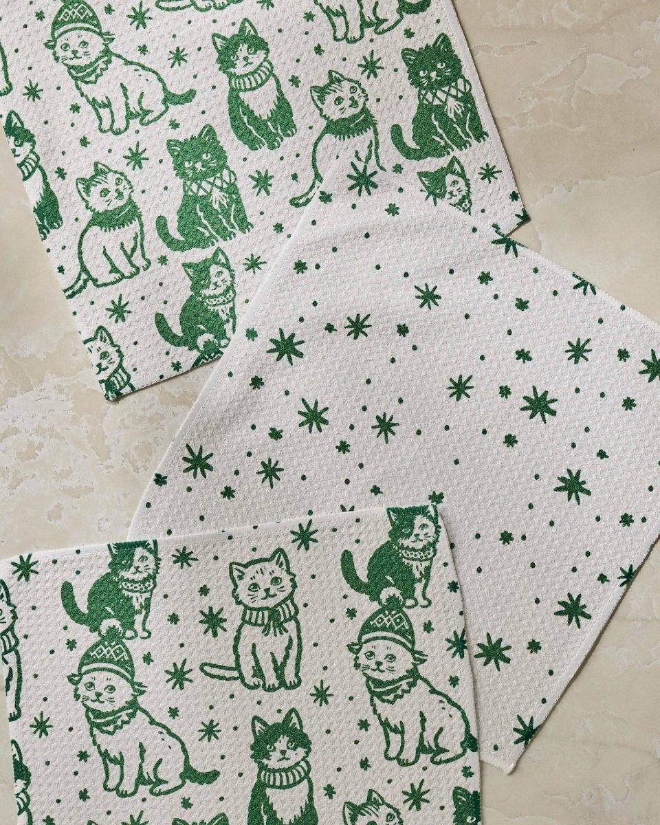 Cozy Kittens Dishcloth Set - Holiday 2026 - Pages & Parcels