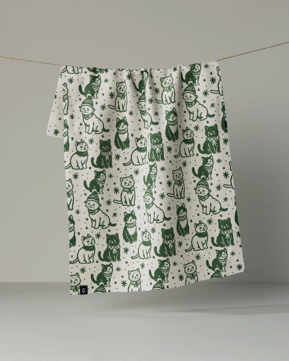Cozy Kittens Luxe Kitchen Towel - Holiday 2026 - Pages & Parcels