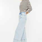 CRATER OPEN PACK HIGH RISE CROPPED WIDE LEG JEANS | Kan Can - Pages & Parcels