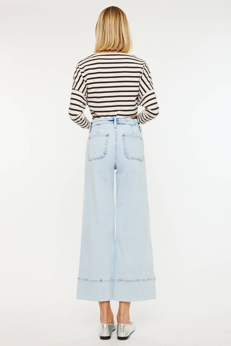 CRATER OPEN PACK HIGH RISE CROPPED WIDE LEG JEANS | Kan Can - Pages & Parcels