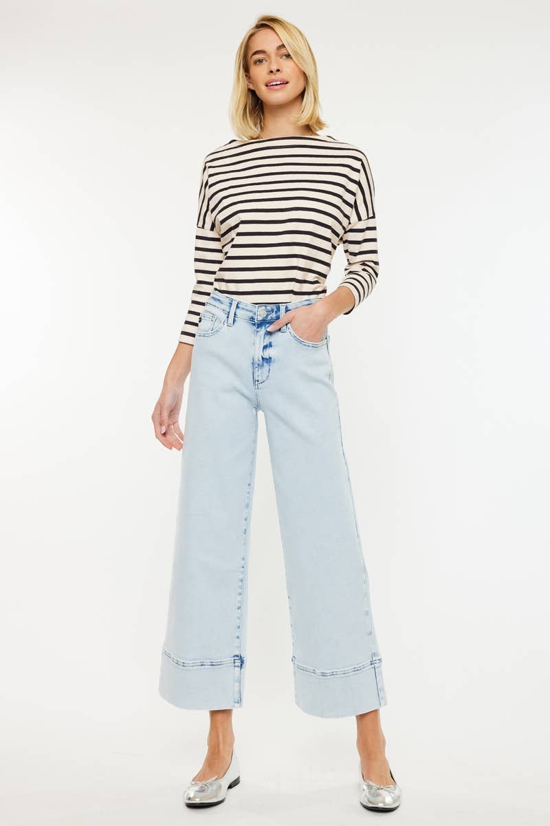 CRATER OPEN PACK HIGH RISE CROPPED WIDE LEG JEANS | Kan Can - Pages & Parcels