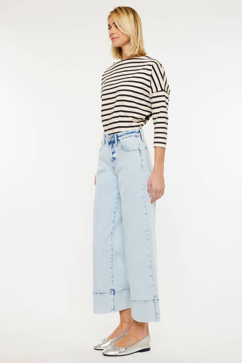 CRATER OPEN PACK HIGH RISE CROPPED WIDE LEG JEANS | Kan Can - Pages & Parcels