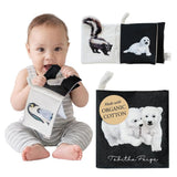 Crinkle Book Made with ORGANIC Cotton: High-Contrast Art for Sensory Play and On-the-Go Fun (Tabitha Paige Children's Book Series) cover image