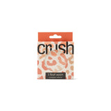 A round Crush I Feel Seen compact mirror with printed design