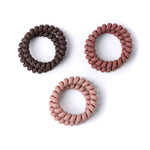 A set of colorful Crush Kinda Spiraling coil hair ties