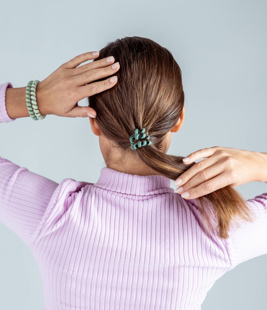 A set of colorful Crush Kinda Spiraling coil hair ties