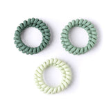 A set of colorful Crush Kinda Spiraling coil hair ties