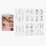 Zodiac Collection: Water Signs Temporary Tattoo Pack