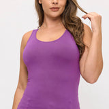 Womens Reversible Seamless Tank W Built In Bra - Plus