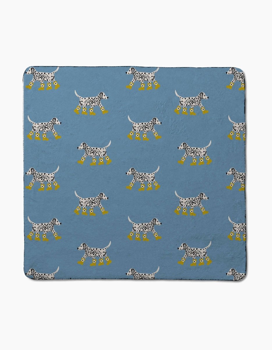 Dalmatian In Boots Blue Plush Towel - Pages & Parcels