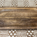 Dark Wood Oval Tray 18x8x1in - Pages & Parcels