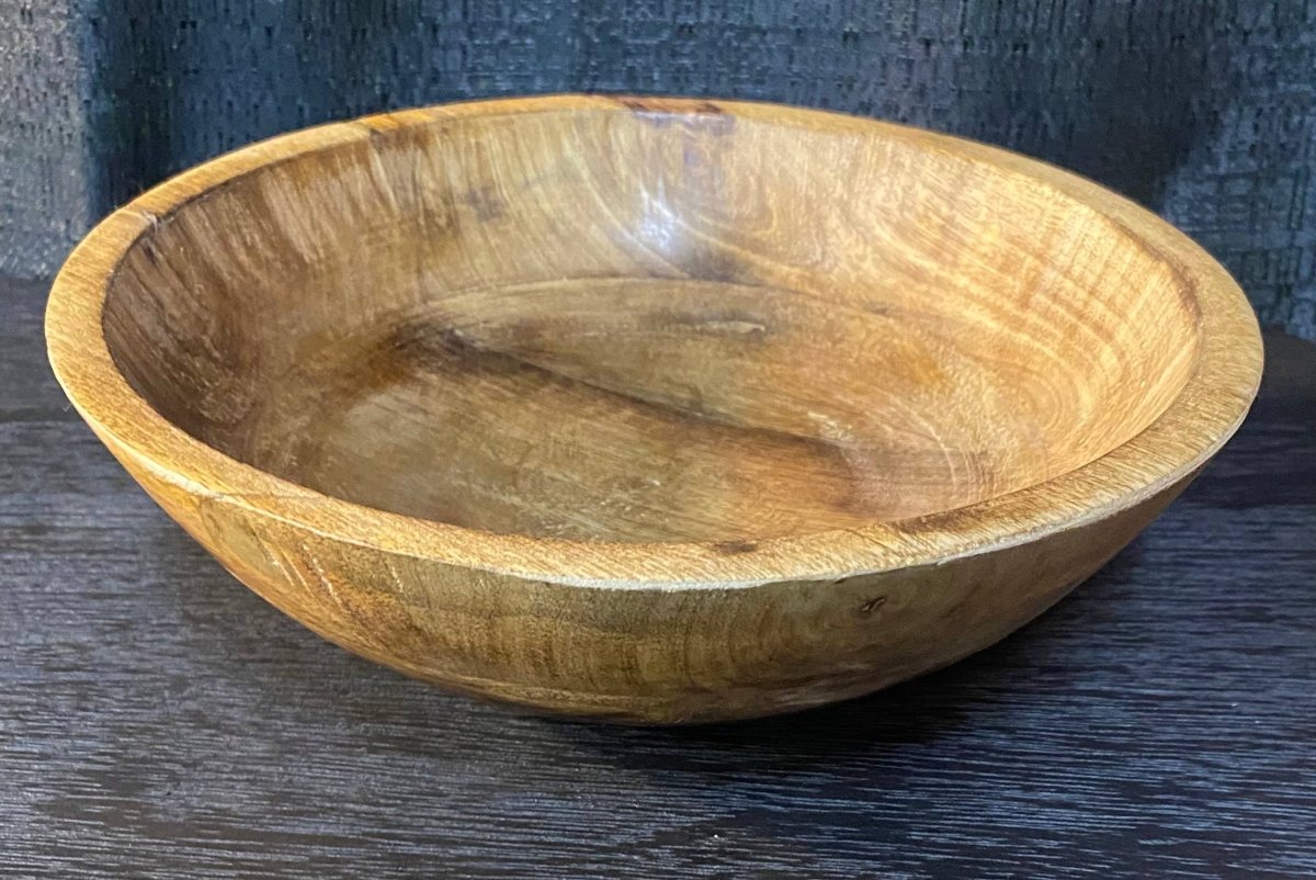 Dark Wooden Bowl 10x10x2.5in - Pages & Parcels
