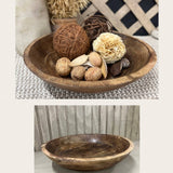 Dark Wooden Bowl 12x12x2.5in - Pages & Parcels