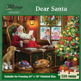Jigsaw puzzle box for Dear Santa, featuring children waiting for Santa to read their letter