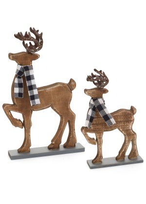 Decor Wood Deer Scarf 11.5" - Pages & Parcels