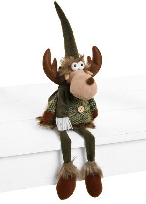Deer Sitting Polyester Green/Brown - Pages & Parcels