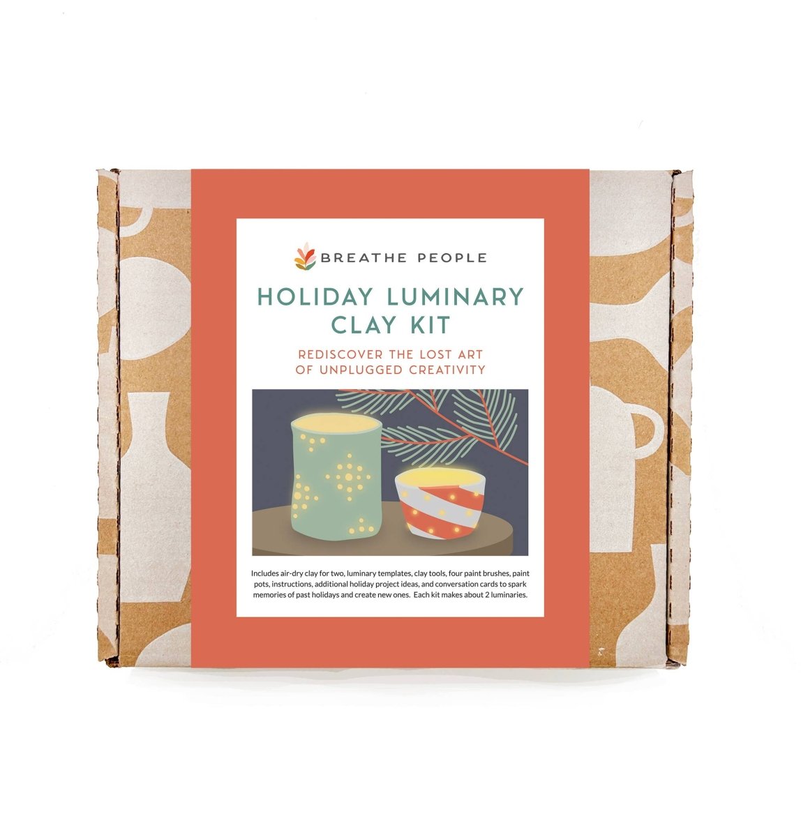Deluxe Holiday Luminary Clay Kit | Breathe People - Pages & Parcels