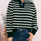 Denim False V Sweater Mid Heavy Options N5A215 - Pages & Parcels