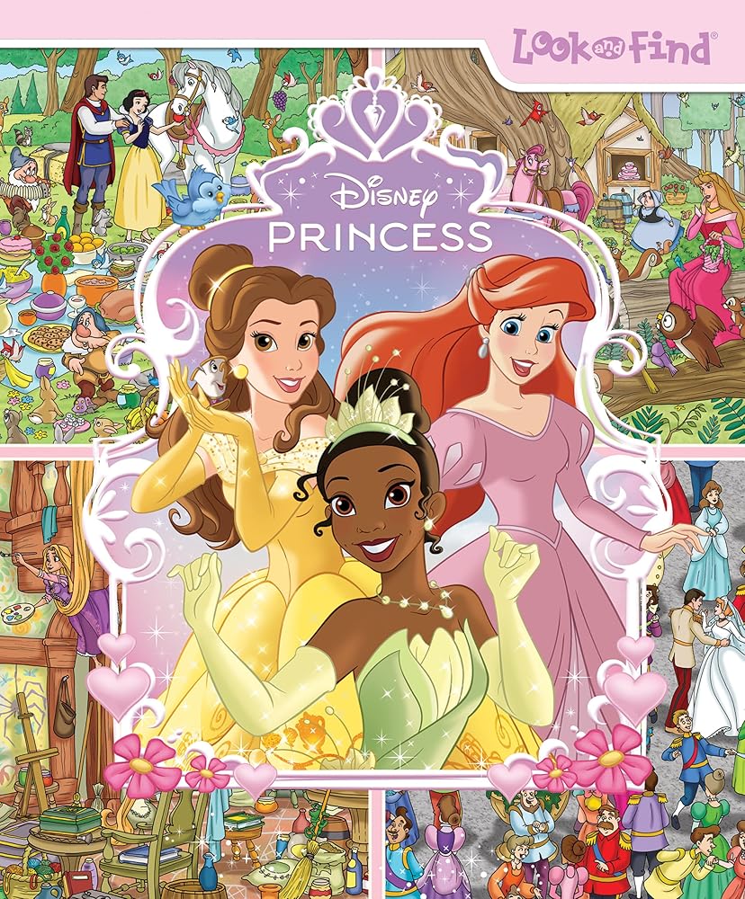 Disney Princess Cinderella, Tangled, Aladdin and More!- Look and Find Activity Book - PI Kids cover image