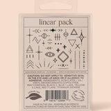 Linear Temporary Tattoo Pack