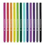 12 Pack Felt Tip Fine Line Marker Pens With Case