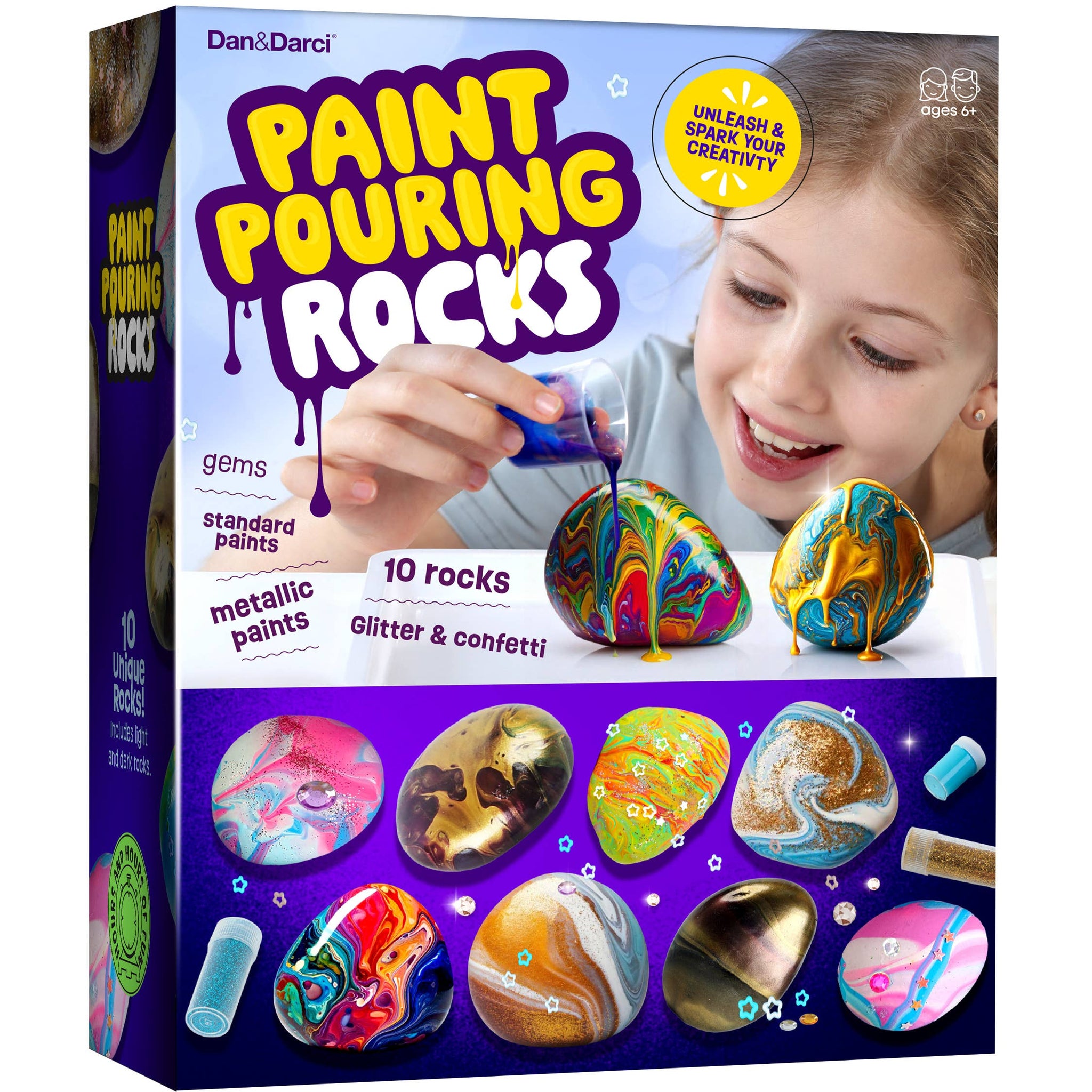 Paint Pouring Rocks for Kids - Rock Painting Kit, Craft Kit