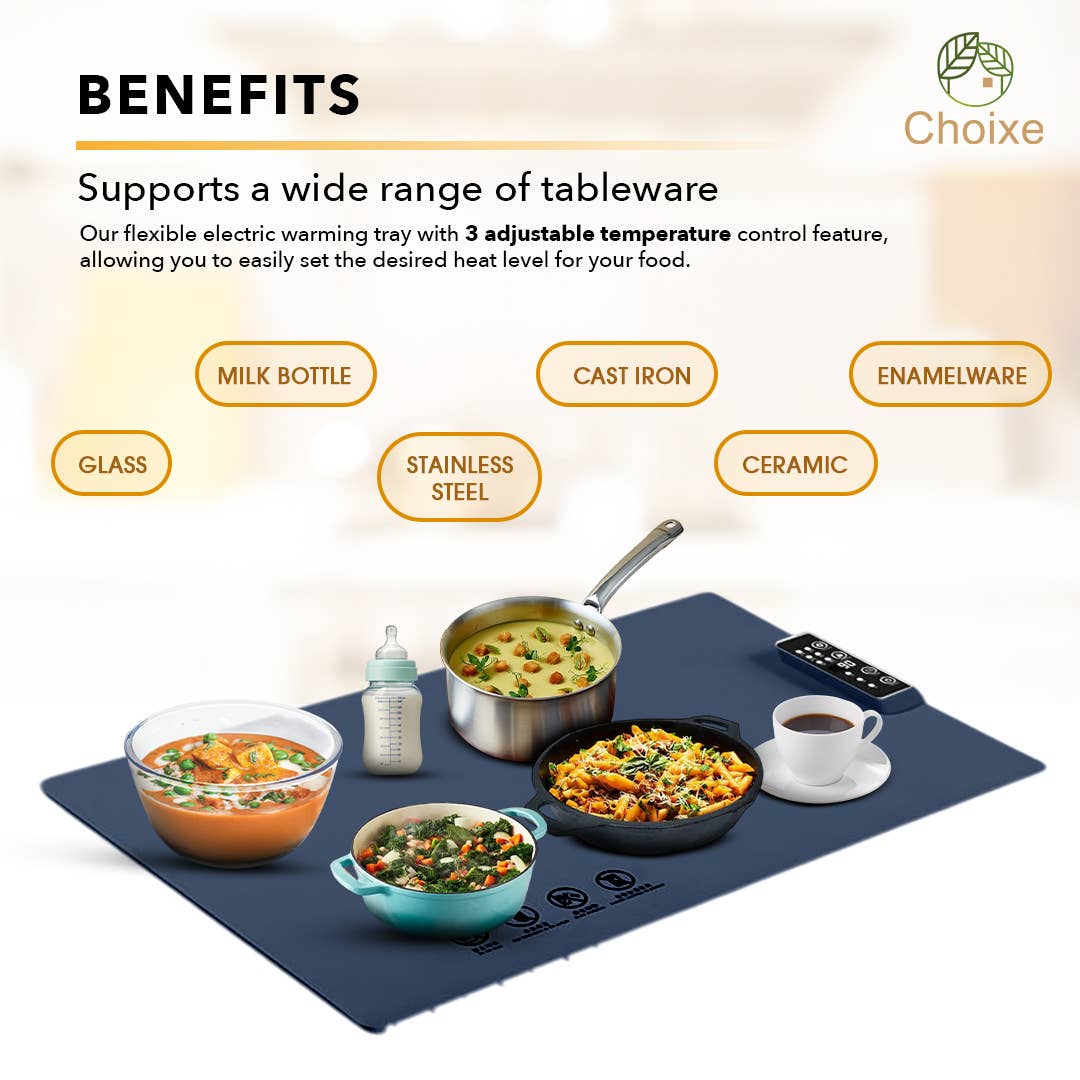 Electric Food Warmer Mat - Portable and Flexible. - Pages & Parcels