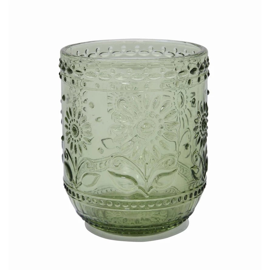Embossed Drinking Glass - Pages & Parcels