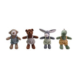 Fabric & Cotton Animals in Overalls, 4 Styles - Pages & Parcels